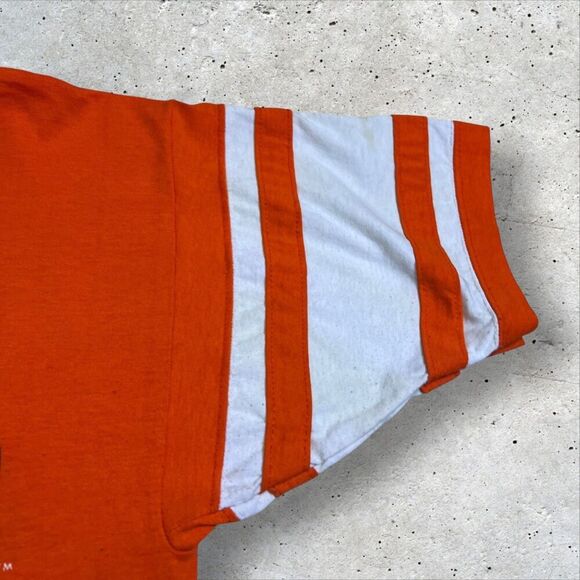 Vintage 1987 Denver Broncos AFC Champs T-Shirt Size Large Orange Graphic Shirt - Picture 4 of 10